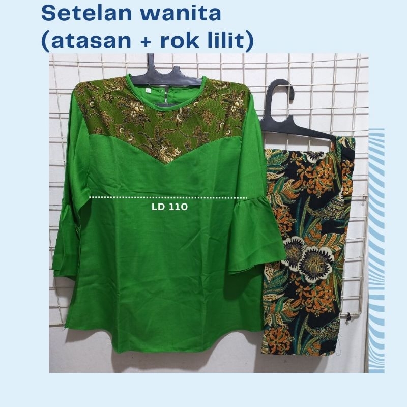 Atasan wanita dan rok lilit setelan baju wanita