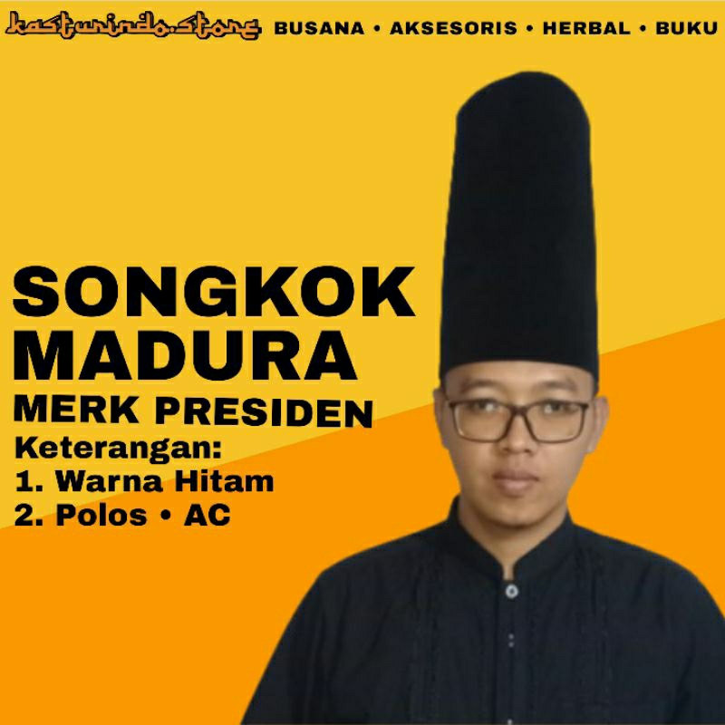 Songkok Madura - Peci Hitam Kopiah Kopyah B. Presiden
