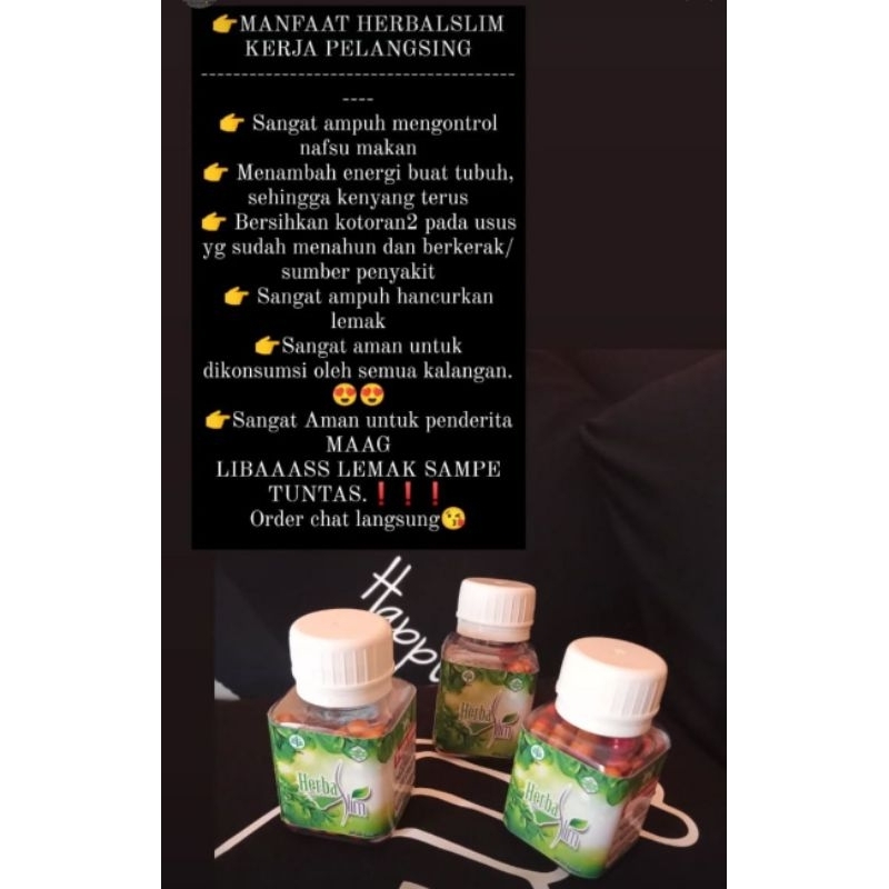 3Paket HerbaSlim pelangsing Herbal 100% Original
