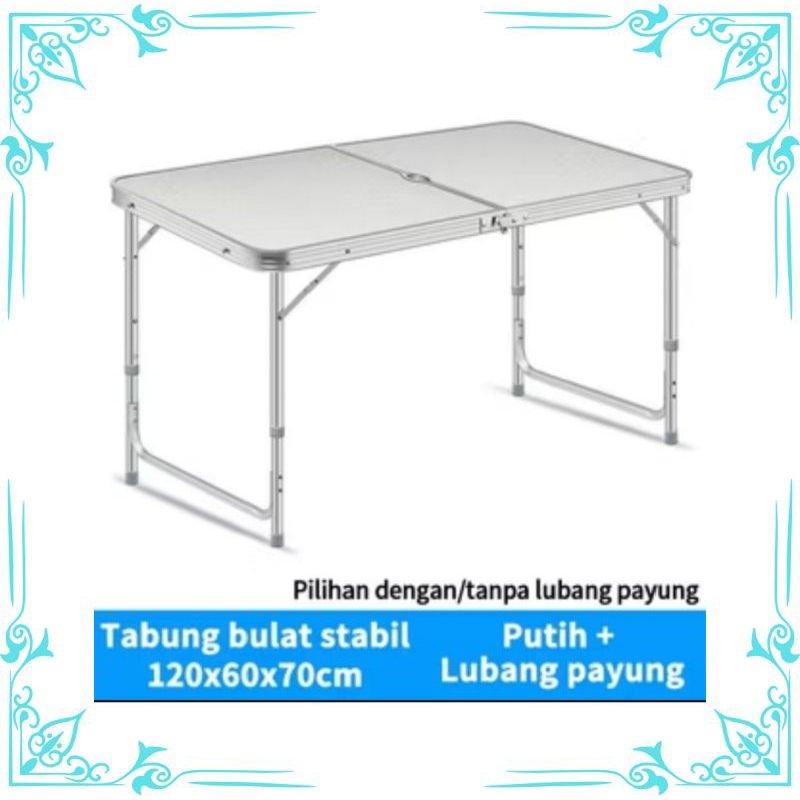 Meja Lipat 120x60x70 cm Meja Jualan