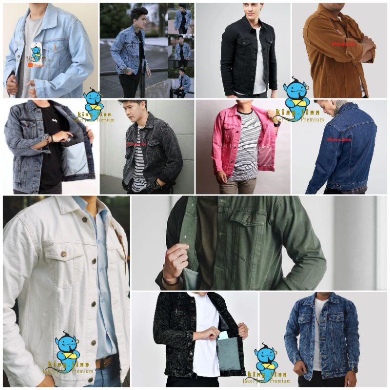 Big Promo Jaket Jeans Pria / Jaket Premium Pria / Jaket Pria Putih / Jaket Oversize Pria / Jaket