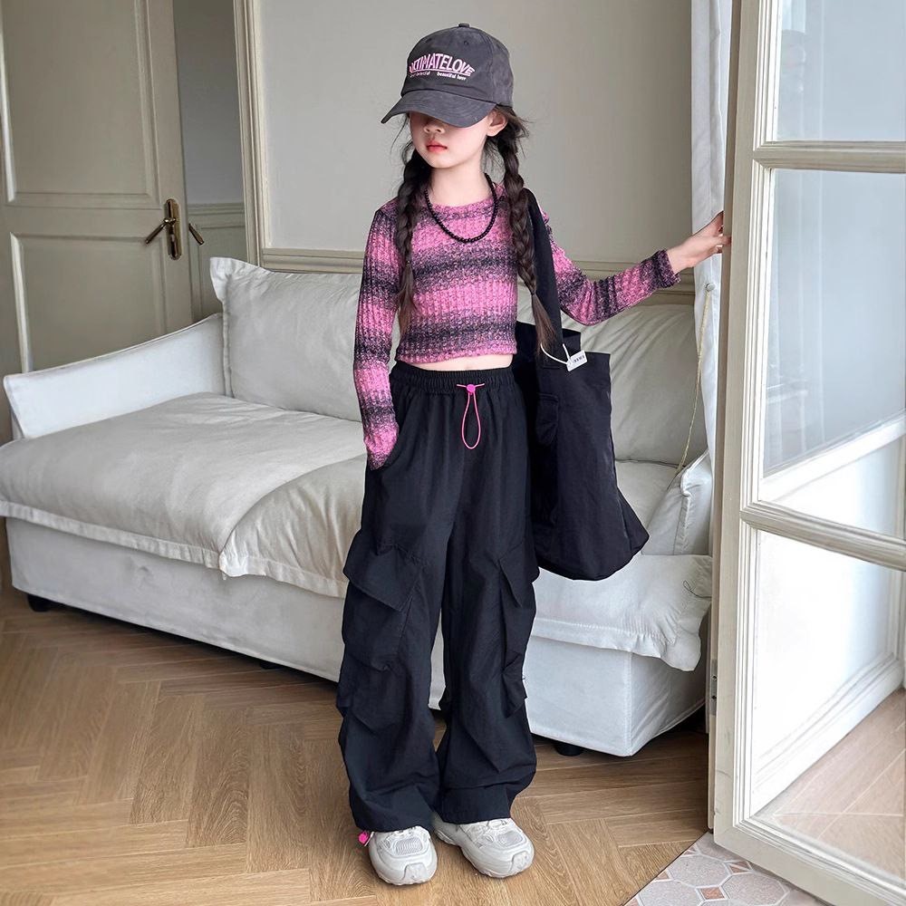 SETELAN ANAK PEREMPUAN BAJU CROP KNIT ABG CEWEK CANTIK MODIS KEKINIAN IMPORT