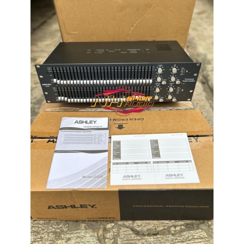Equalizer Ashley GQ50 Original 2 x 31 channel GQ 50 Panel 3U Komponen Makro Travo Toroid Garansi Res