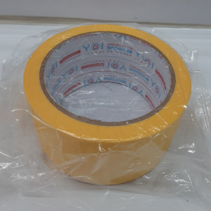 

[ YOI TAPE ] Isolasi Kertas / Lakban Kertas / Masking Tape SUPER ( Yellow ) 2" x 20 Yard YOITAPE