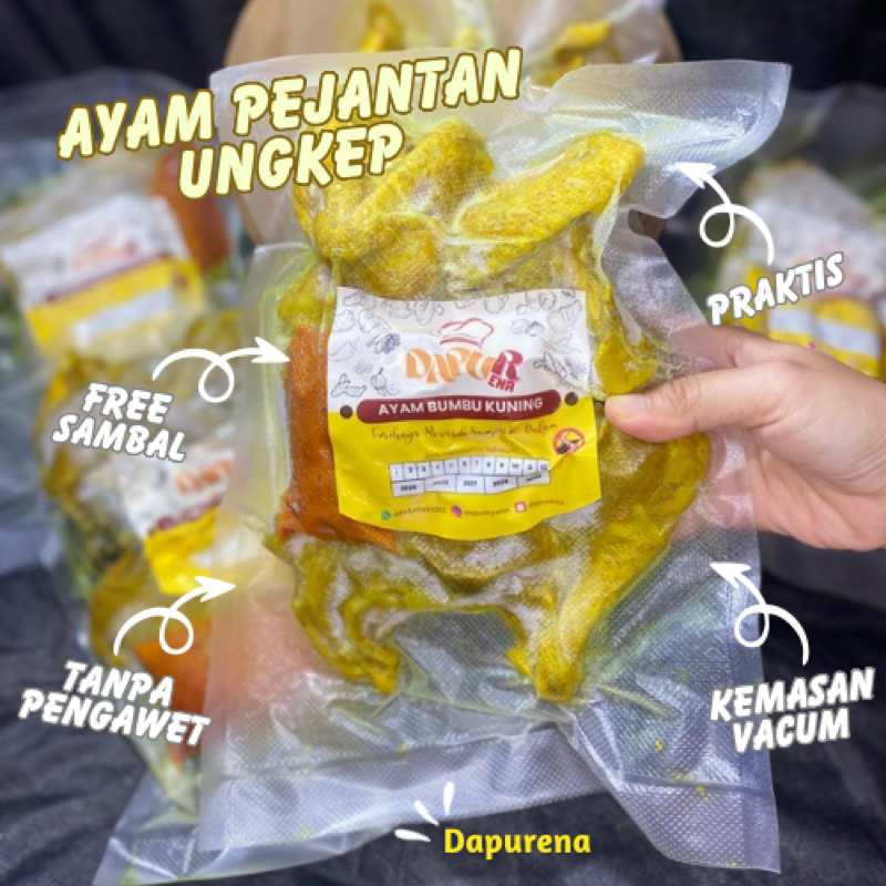 

AYAM UNGKEP BUMBU KUNING FROZEN PRAKTIS TINGGAL SRENG