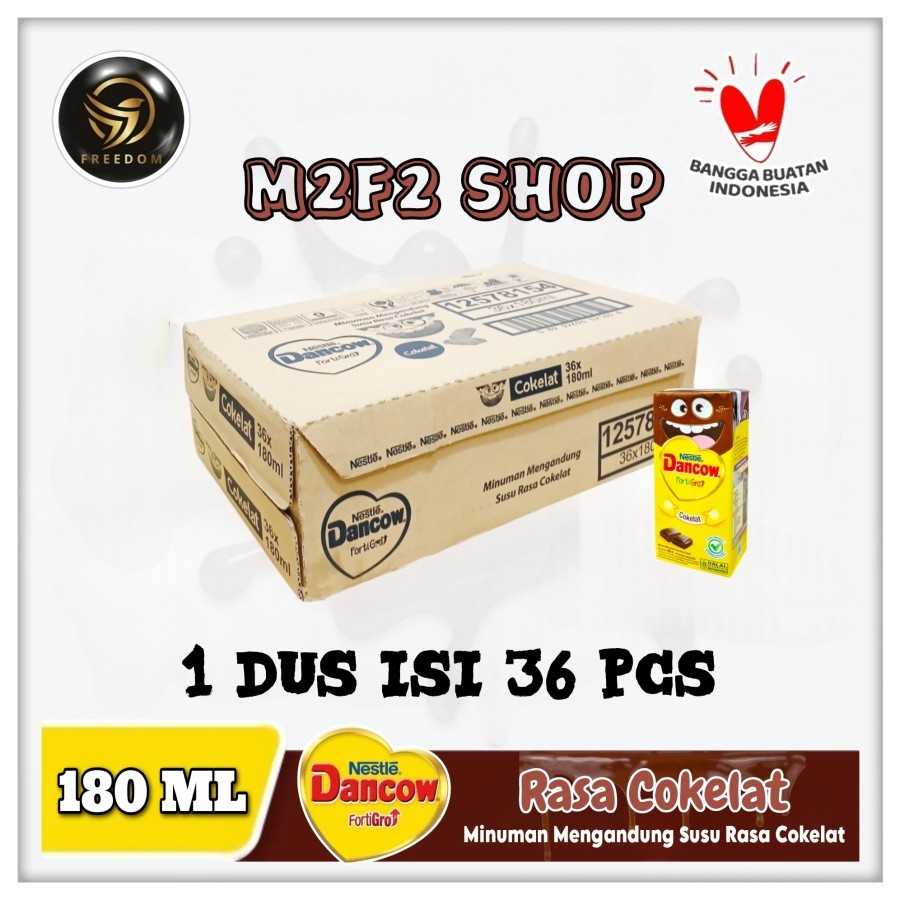 

Nestle Dancow Fortigro Chocolate | Susu Rasa Cokelat Kotak UHT - 180 ml (Kemasan Karton)