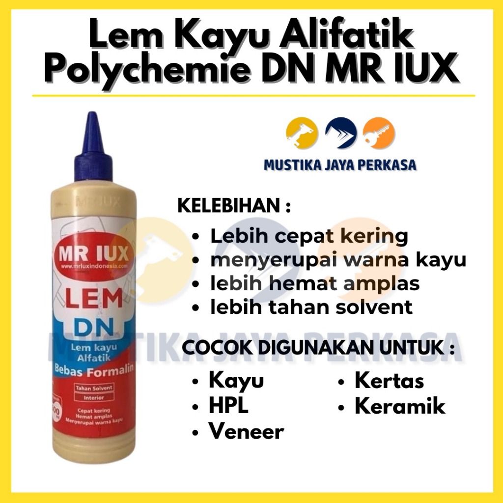 

Zyd Lem Kayu Putih Aliphatic Super Kuat Power Glue Lem PVC