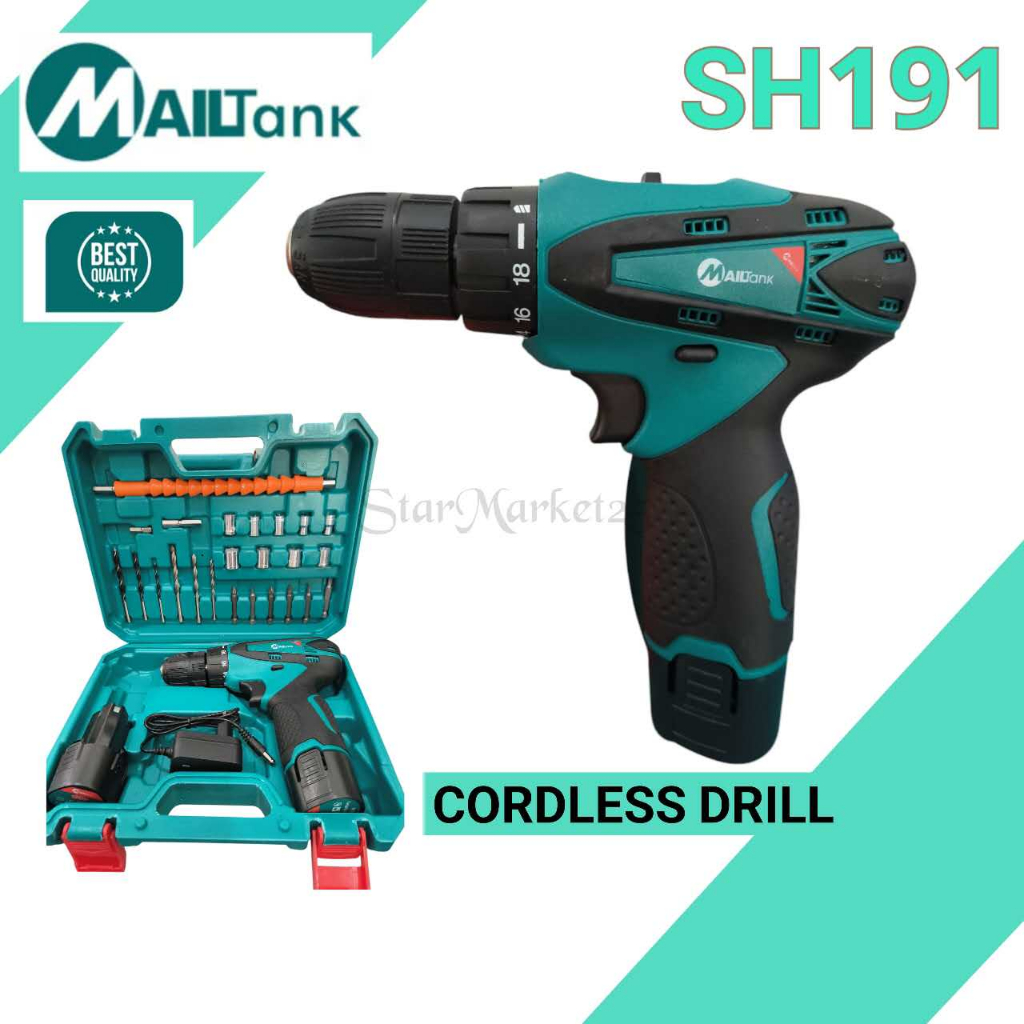 Mailtank - Bor Cordless Drill Baterai - Mesin Bor baterai 12v bor cas cordless drill "SH191"