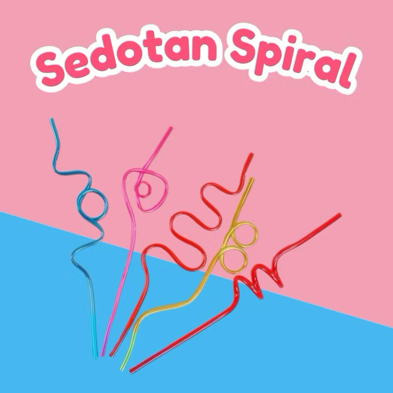 Sedotan Spiral Terapi Wicara Anak sedotan ulir straw fisioterapi / Alat Terapi Spech Delay