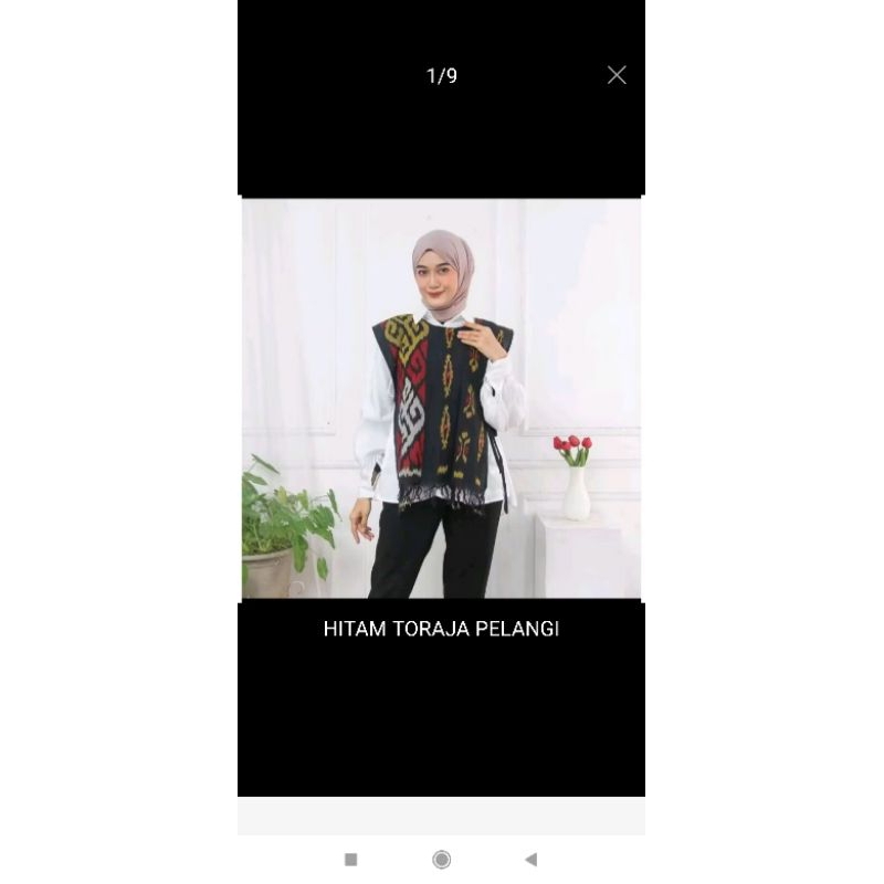 vest tenun hitam toraja