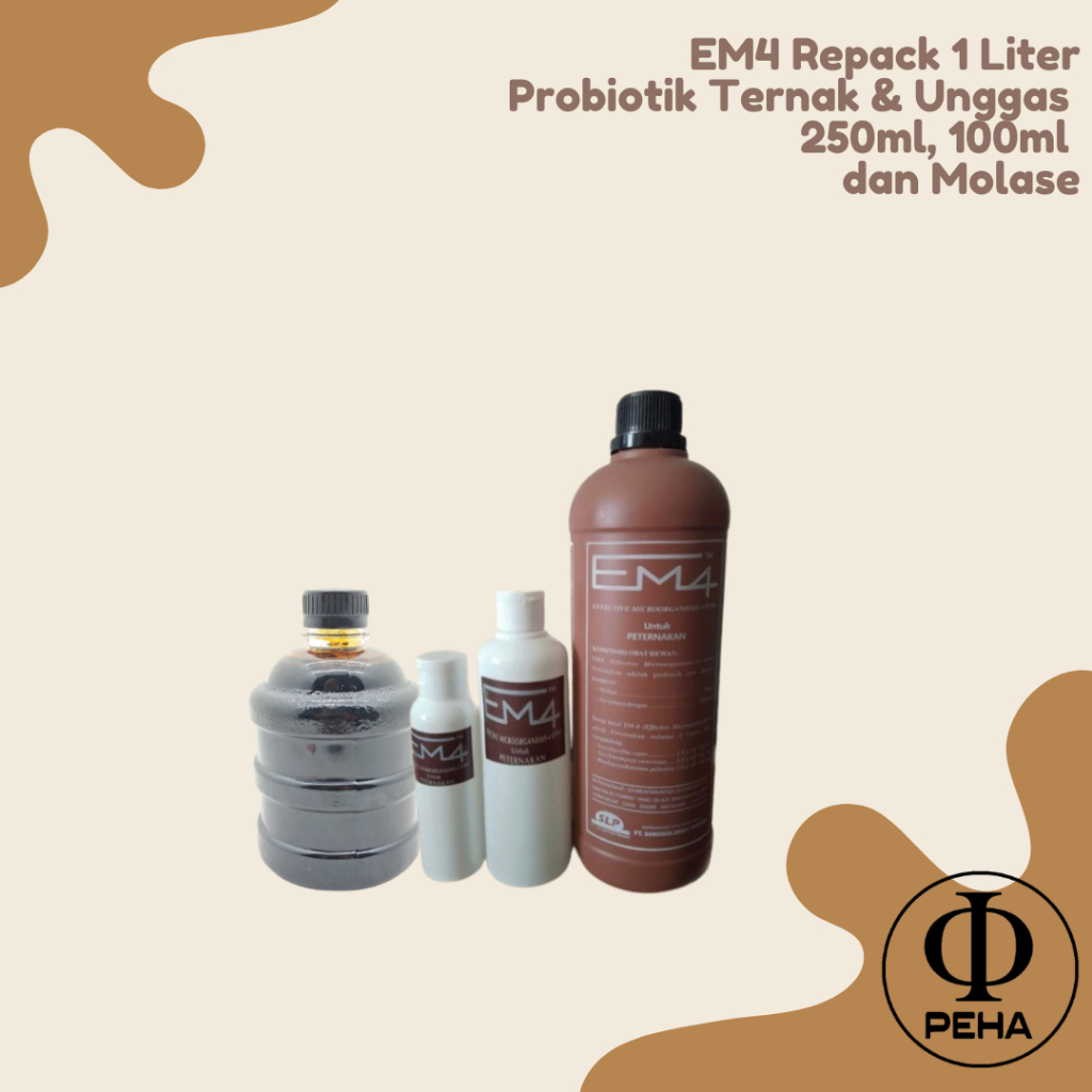 EM4 Coklat Peternakan Fermentasi Pakan Penghilang Bau EM4 Coklat REPACK