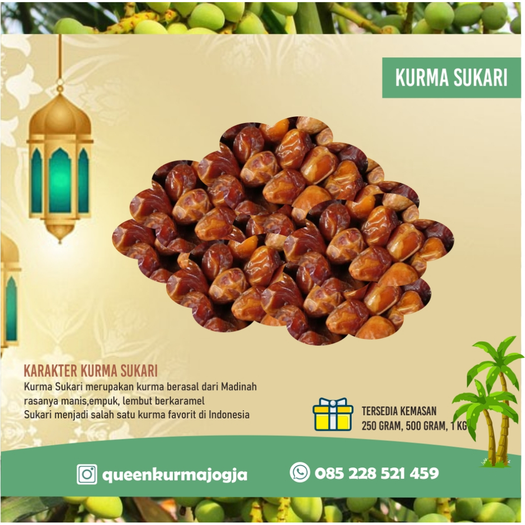 

Kurma Sukkari 250 gram, 500 gram, 1 kg