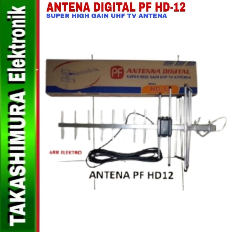 Antena TV PF HD-12 Digital / Antena TV Digital HD 12 + Kabel 10 meter