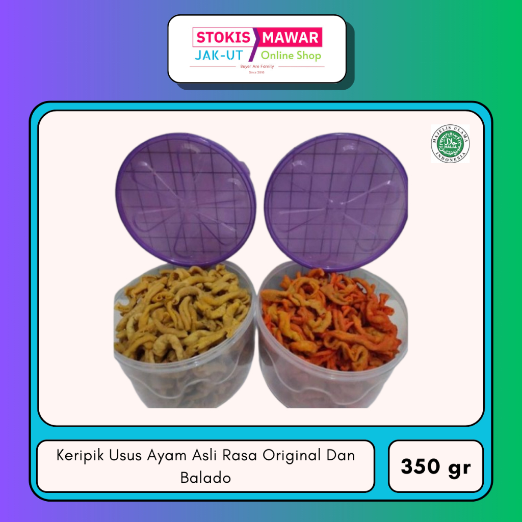 

Keripik Usus Ayam Asli Ukuran 350gr Toples Rasa Original Dan Balado