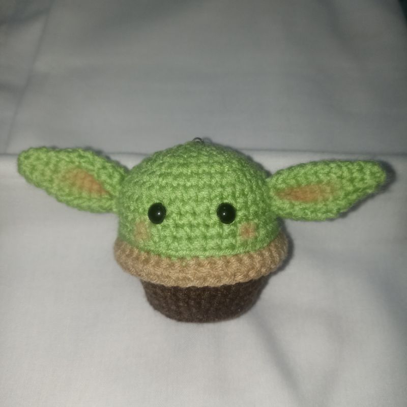 Baby Yoda Crochet Keychain