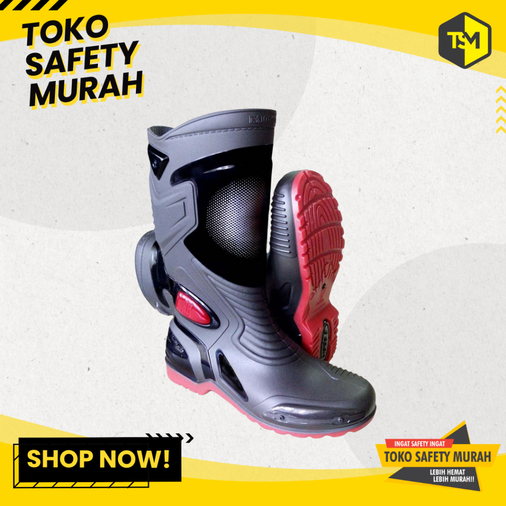 Sepatu Boot AP Moto 3 Boots Pria Moto 3 Sepatu Motor Anti Air Hujan Boot ORIGINAL