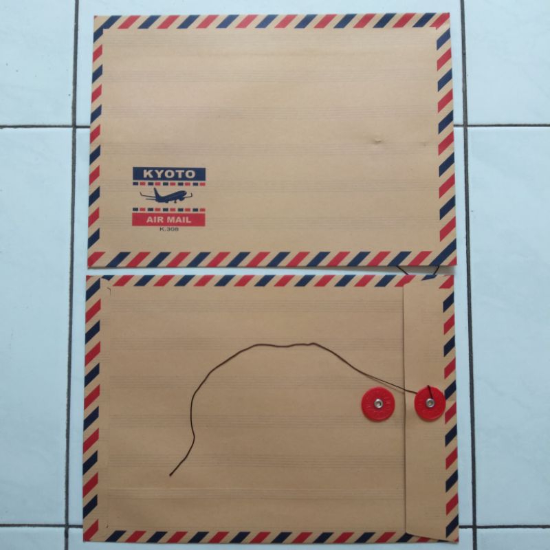 

(1 Pak) Amplop Coklat Air Mail Kyoto No. 308