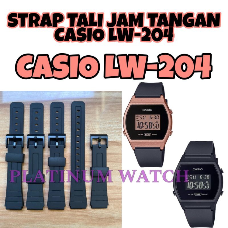 Strap Tali Jam Tangan CASIO LW 204 LW204 LW-204 PAS dan BISA LANGSUNG DIPAKAI