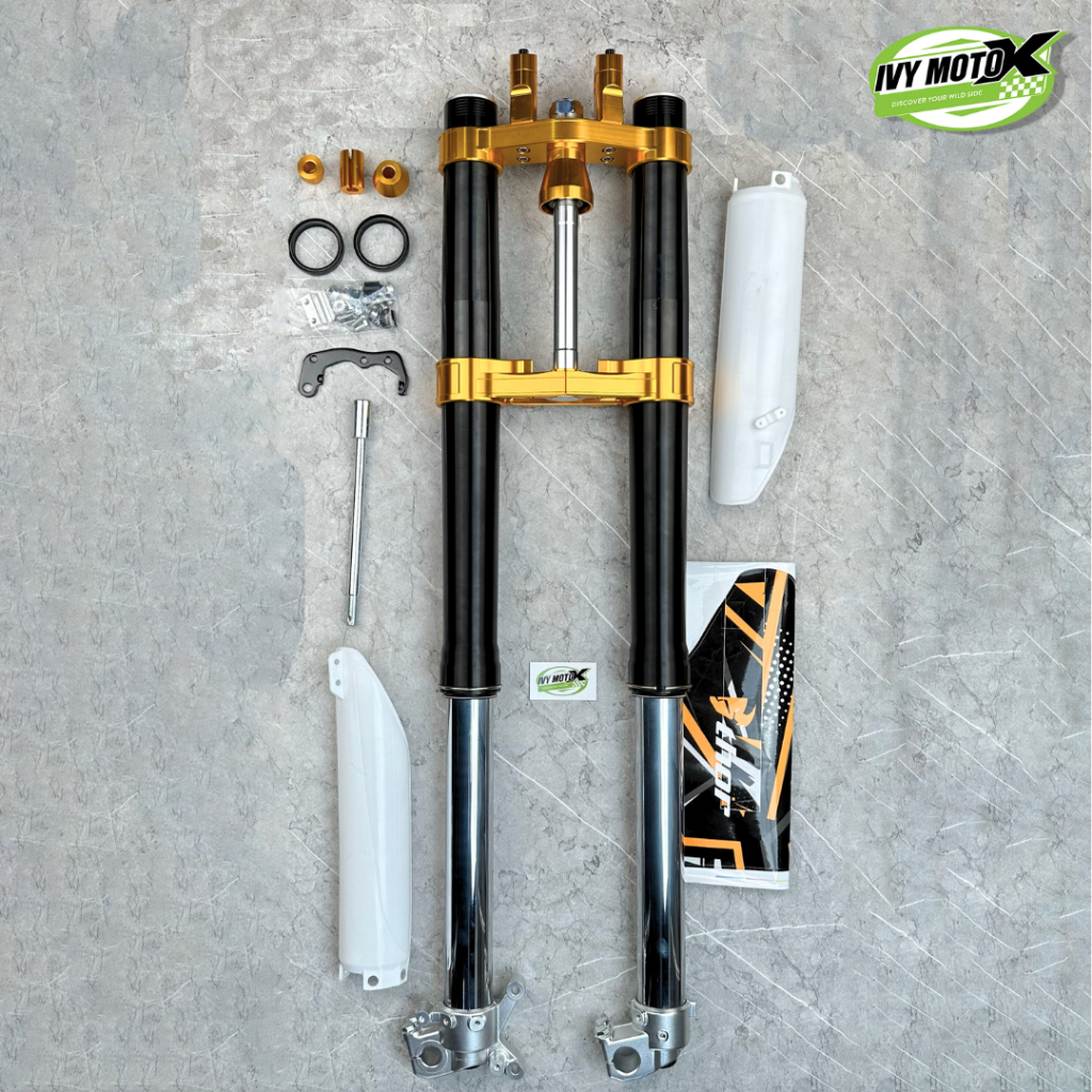 Shock Depan Upside Down USD Real Jump Trail KLX 150 Double Riser 01 THOR