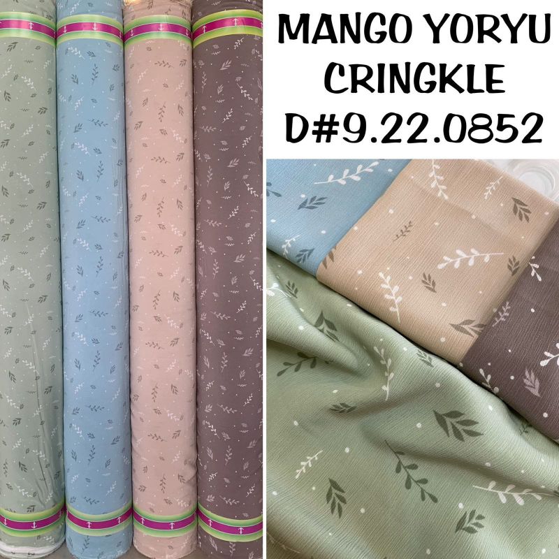 Mango Yoryu Crinkle Motif / Kain Yoryu/ Crinkle motif