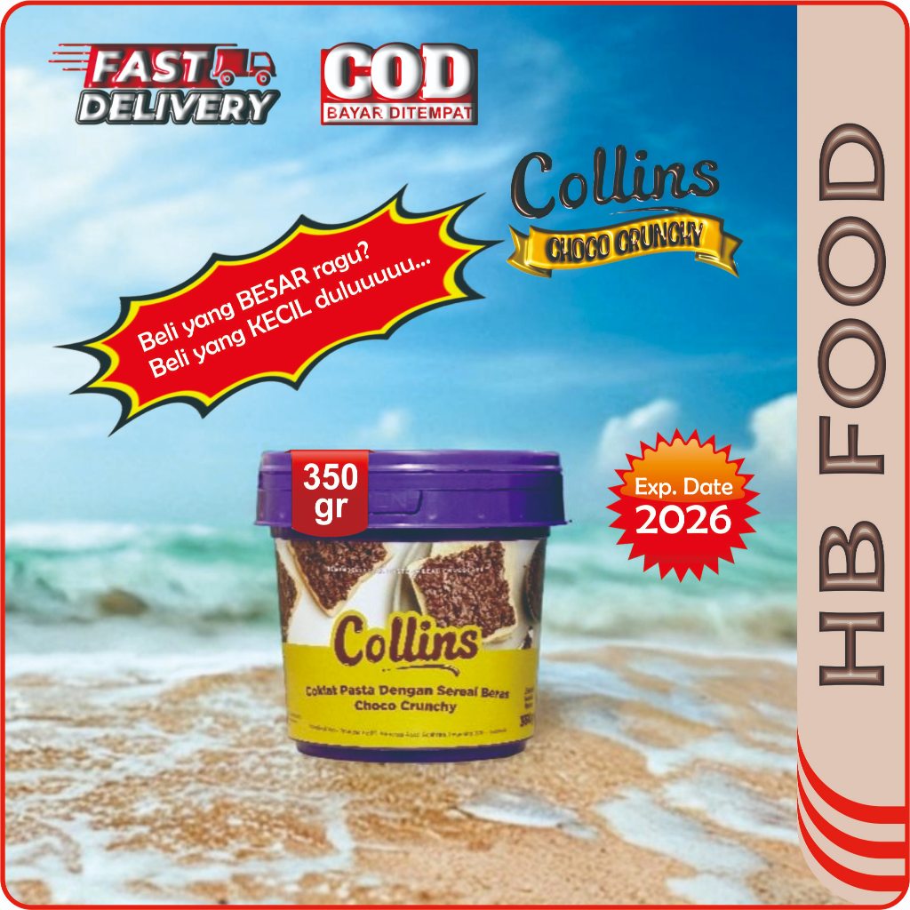 

Collins Choco Crunchy 350gr - Coklat Pasta Dengan Malt Krispi 350gr