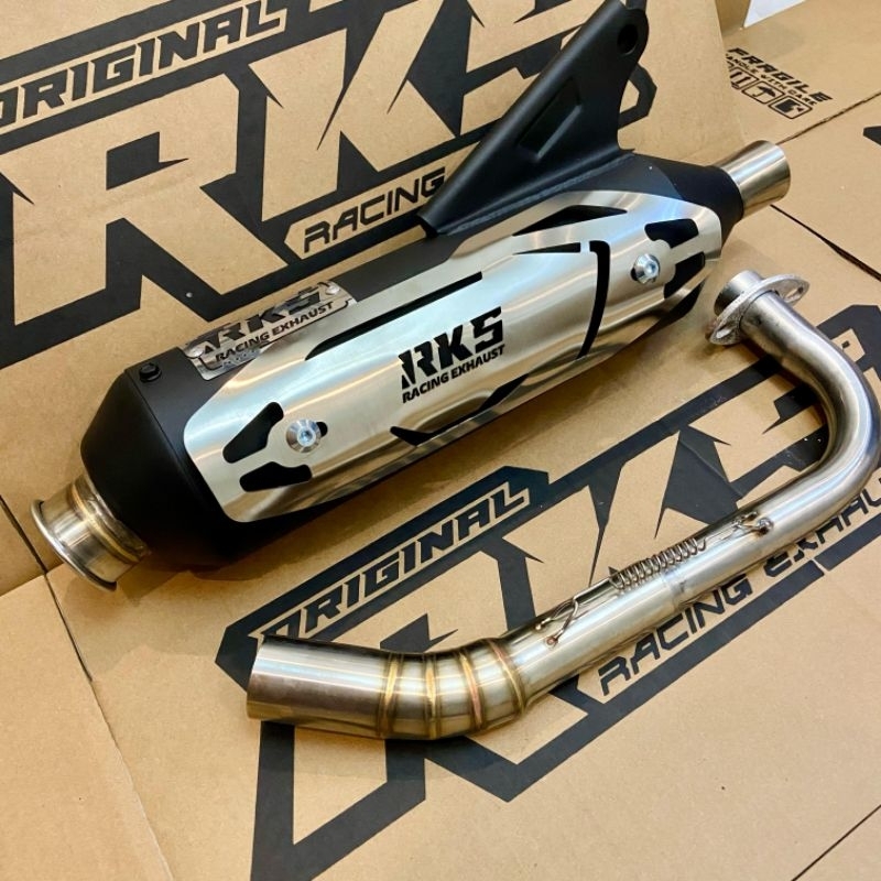 KNALPOT STANDAR RACING COATING TAMENG STAINLESS SS GRADE B ORIGINAL RKS RACING EXHAUST KINOCHI TAMEN