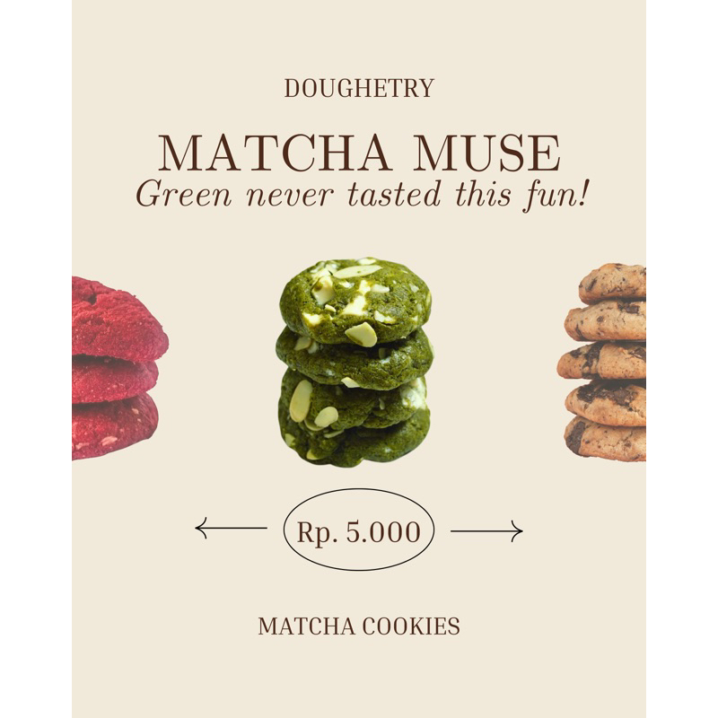 

Matcha Muse - Cookies Matcha Lumer dengan Cokelat Putih Premium