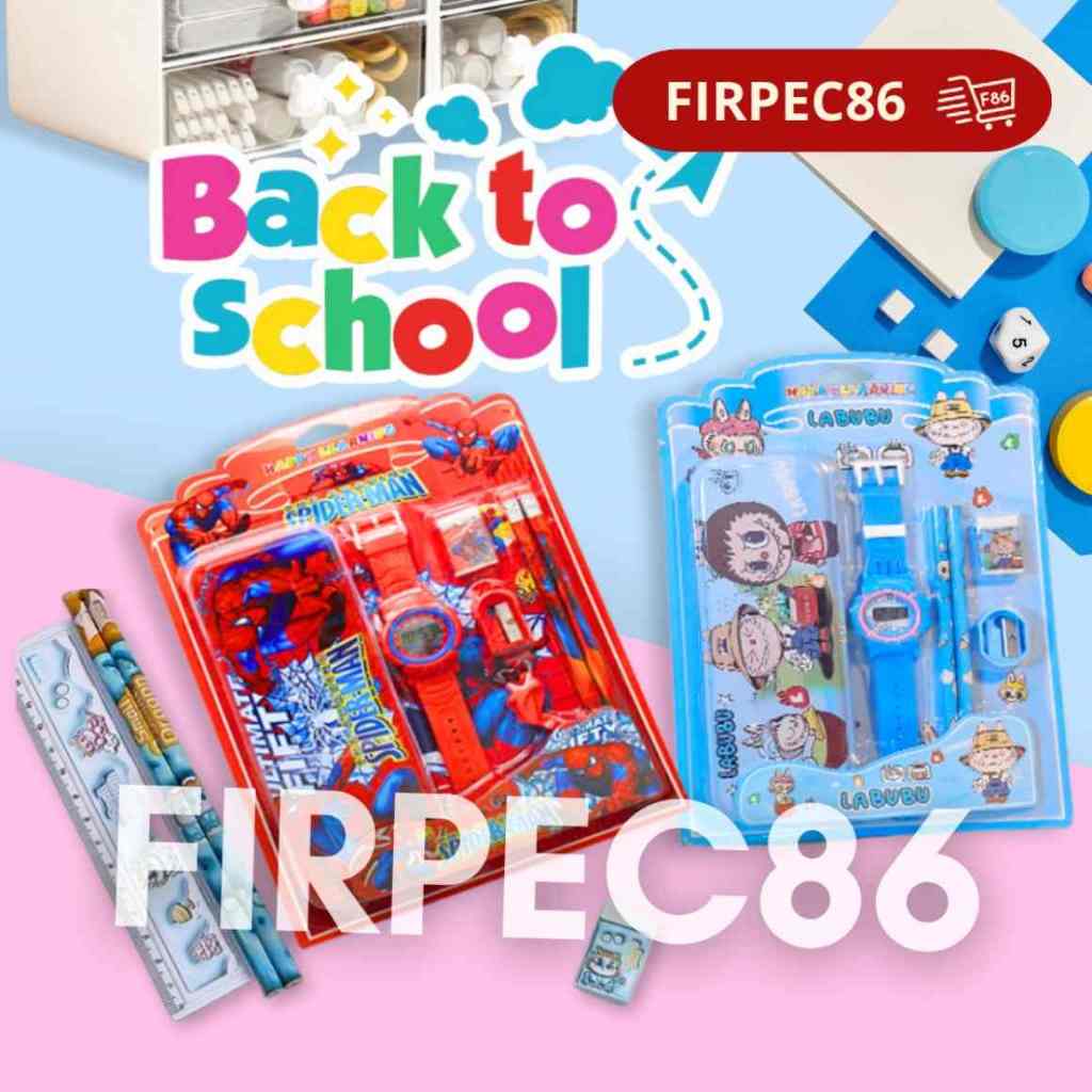 

Set Alat Tulis Anak Perempuan Set Jam Tangan Laki Laki Spidermen unicorn tempat pensil
