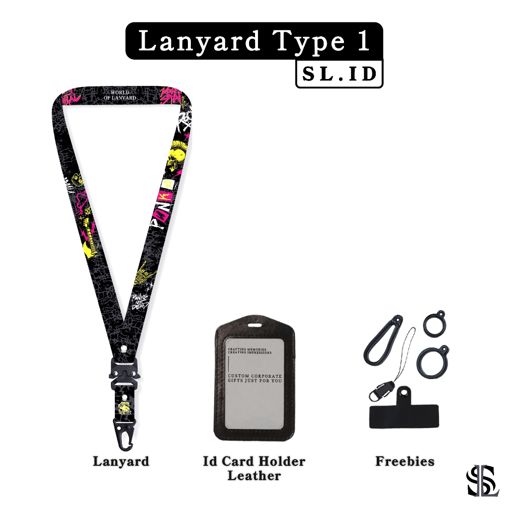 

SL.ID Lanyard Id card Holder Printing - Punk