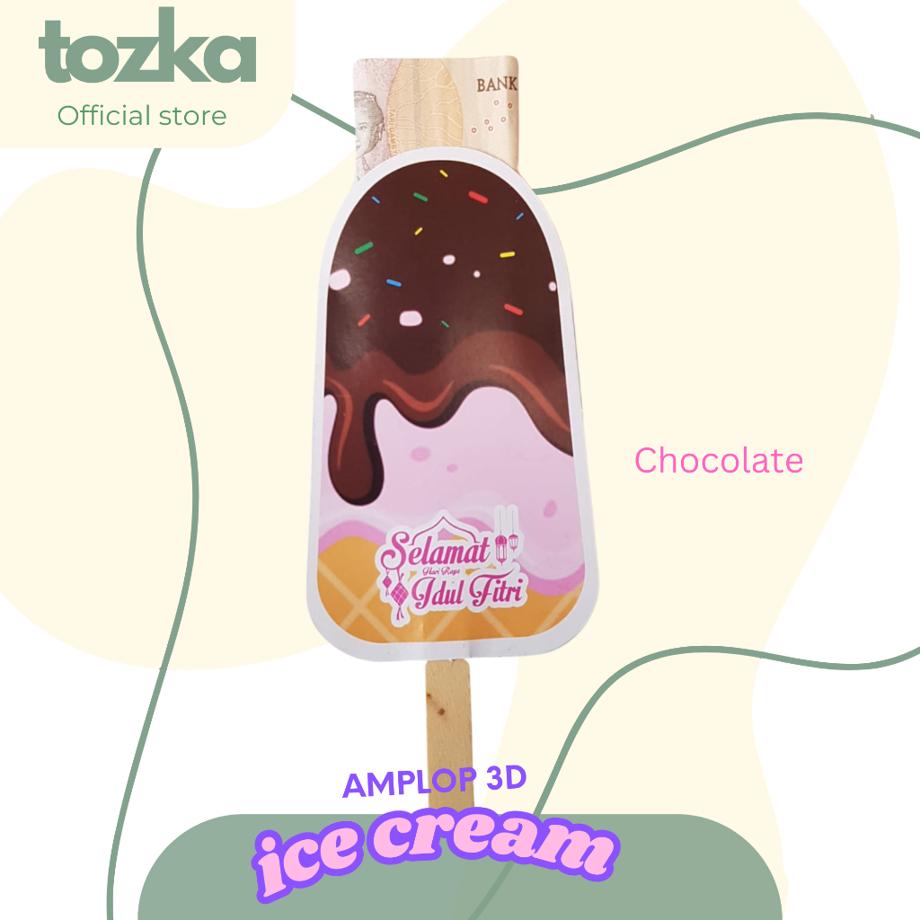 

[Tozka] Amplop 3D Ice cream I Amplop thr lebaran idul fitri
