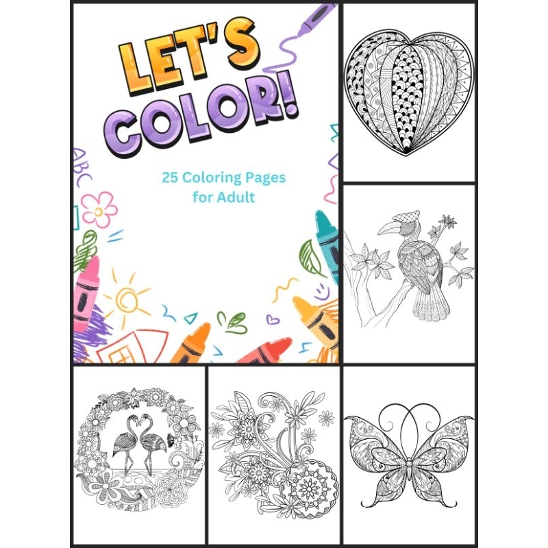 Buku Mewarnai Lembar Mewarnai untuk Dewasa / Adult Coloring Book / Adult Coloring Page