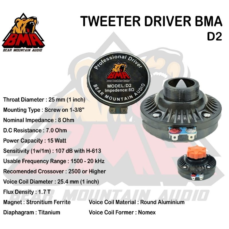 TWEETER DRIVER BMA D2