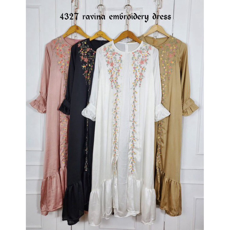 abaya motif bunga mewah