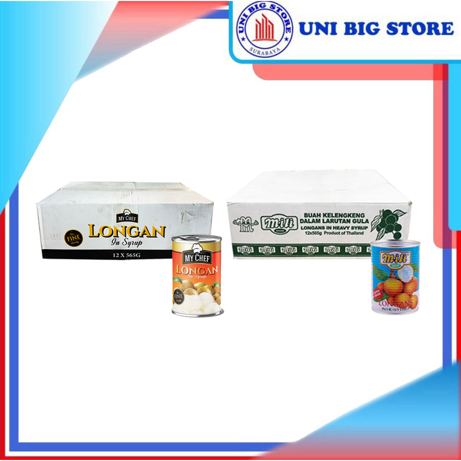 

My Chef | Mili Buah Longan in Syrup 565 gr x 12 pcs Kelengkeng Kaleng DUS