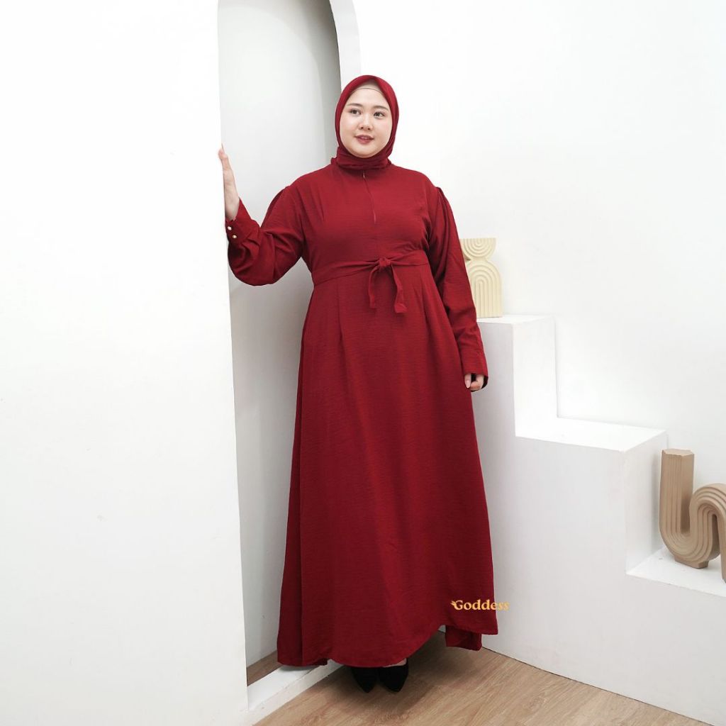 Goddess Bali | Nabila Long Dress Jumbo Wanita LD 140cm | Dress Big Size Fit to BB 120kg+
