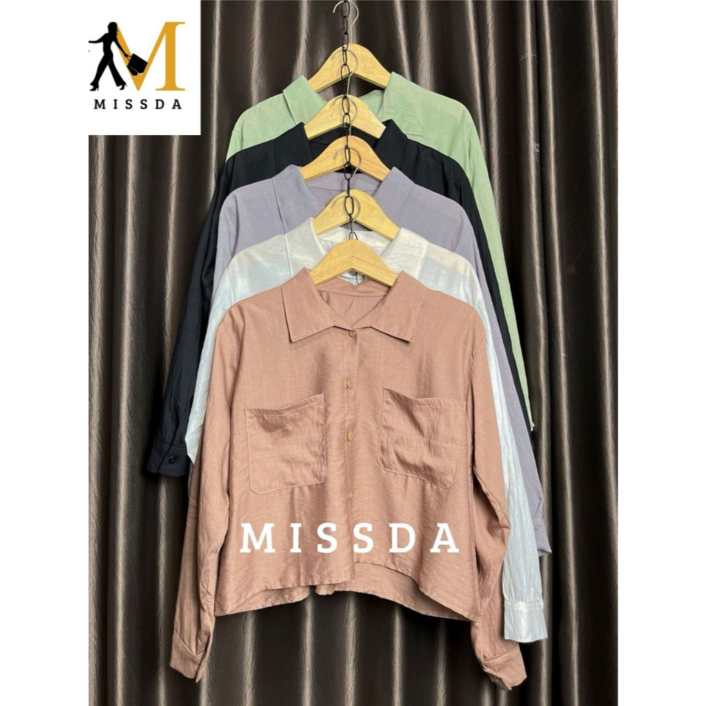 Kemeja Crop Linen / Kemeja Crop Top Polos / Kemeja Oversize / Outer Linen / Crop Top Korean Style