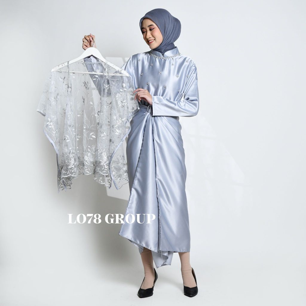 GAMIS NAIRA DRESS TERBARU REMAJA OUTER BRUKAT 2 IN 1 KAFTAN IKAT LILIT SATIN PREMIUM