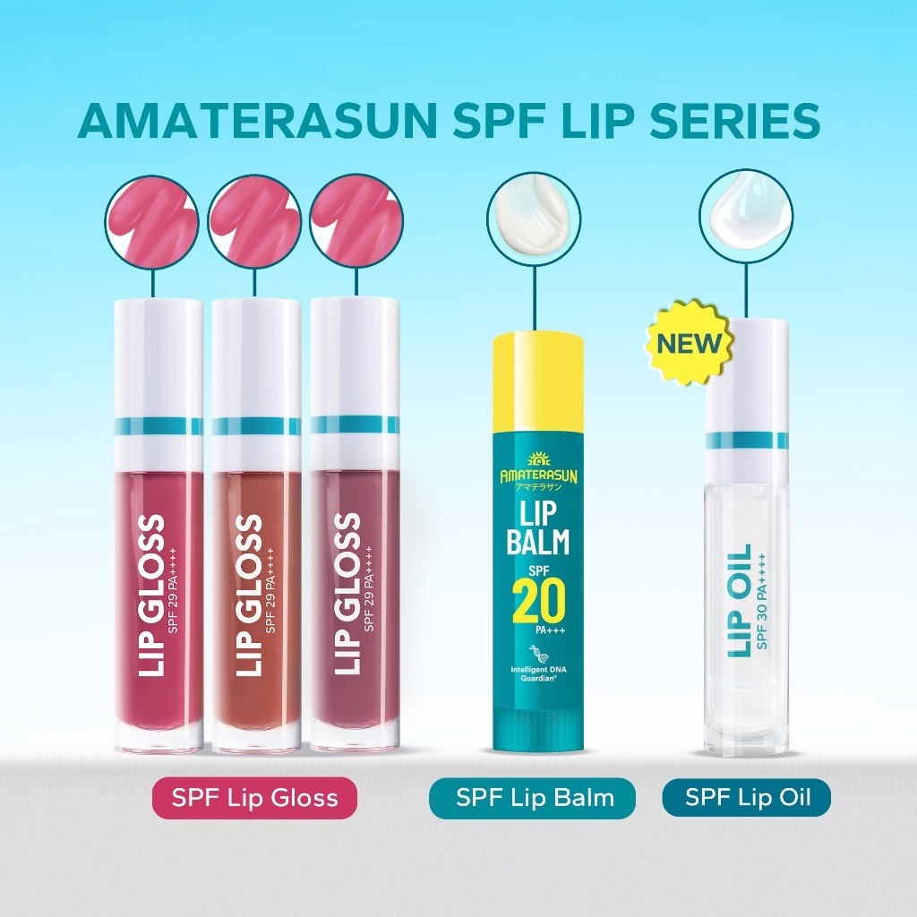 Amaterasun Lip Gloss SPF 20 | Amaterasun Lip Balm SPF 20 | Amaterasun Lip Oil SPF 30