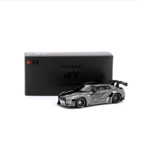 Mitsubishi GT Model M Internal Combustion Engine (GT-84) - Mini GT 84 LB Works Nissan GTR R35 Black 