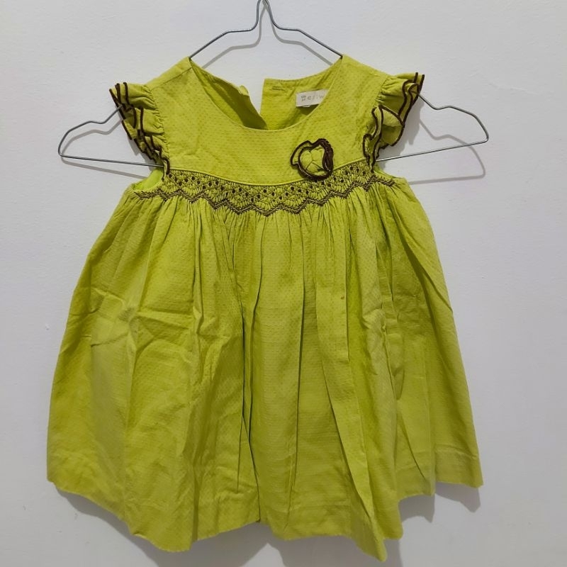 smocked dress anak