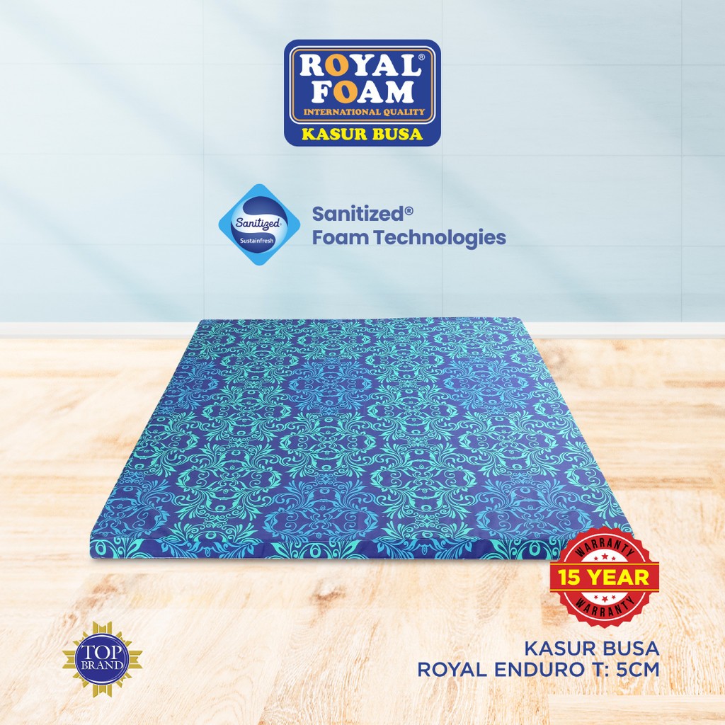 Kasur Busa Royal Foam Enduro Kasur Anak Kos Premium Rollpack Density 24 T5cm / 10cm