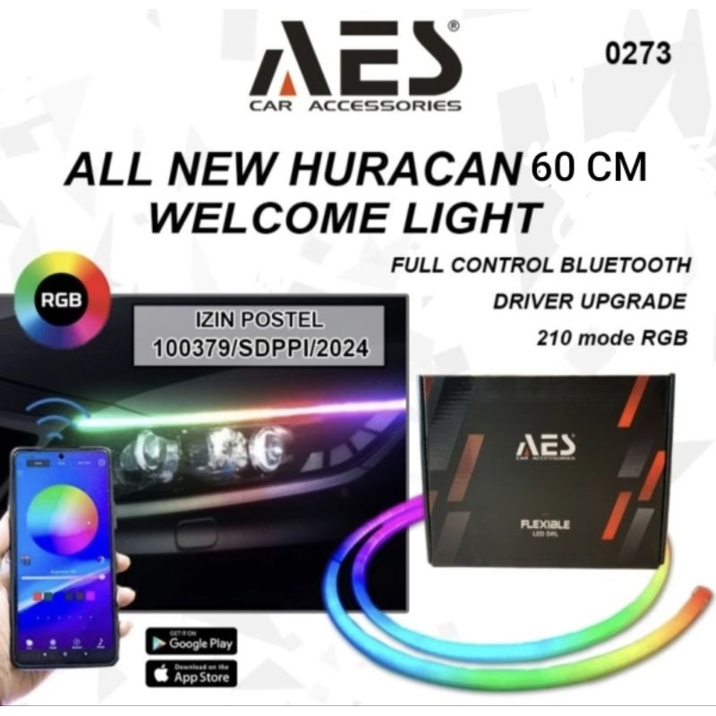 LAMPU LED DRL ALIS AES RGB MODE BELANG Matrix HURACAN New Welcome Light 30 cm 45 cm 60 cm 80 cm TERB