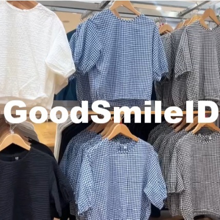 SALE Women Blus Volume Seersucker Lengan Pendek Gingham (Matching Set) Kemeja Blouse Wanita JASTIP U