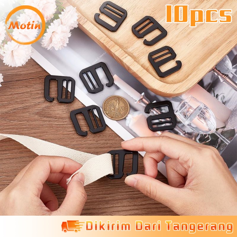 10pcs G Hook Ring Buckle Tas Buckle Pengait Adjuster Tas Ransel Buckle
