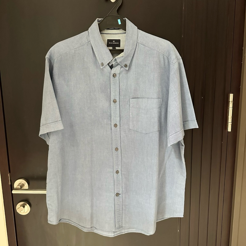 oxford weave Blue Harbour kemeja M&S