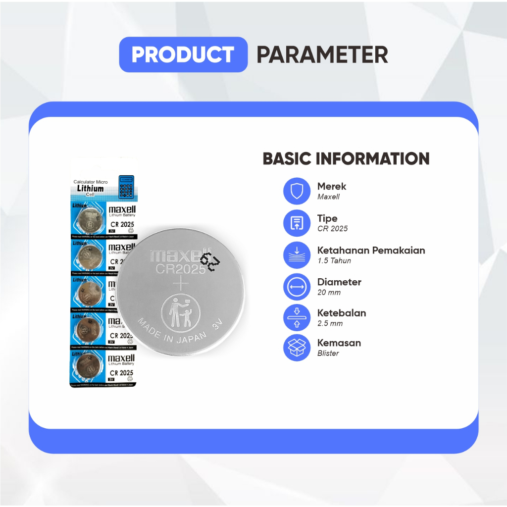 Baterai Maxell CR2025