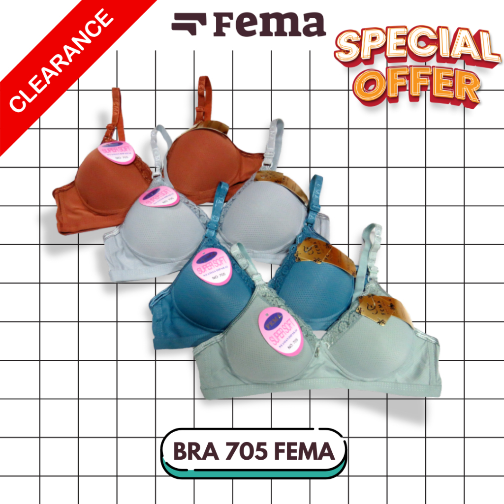 FEMA Official Shop Ecer 1 pcs Bh Bra 705 Pori Renda