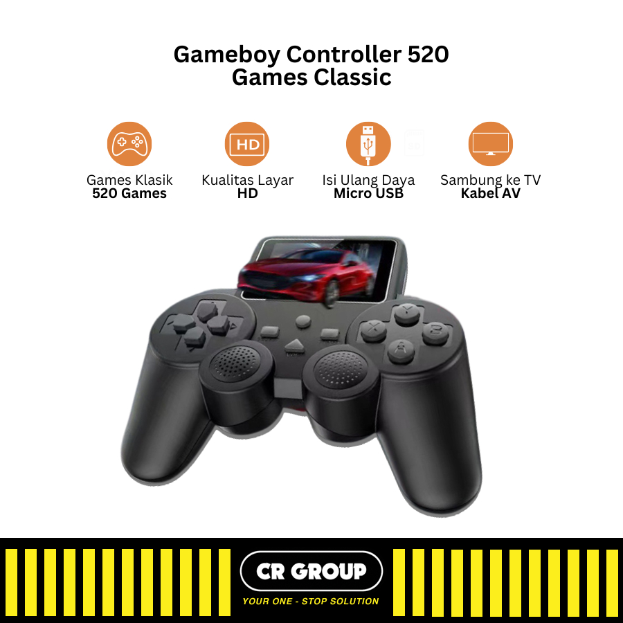 [CRGROUP] Controller Gamepad Gameboy Digital Game Player 520 Game Klasik (Bisa Sambung ke TV)