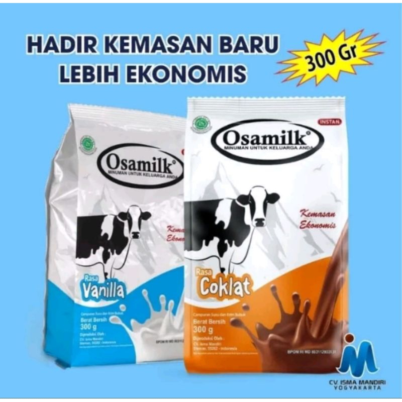 

HOT PROMO - Osamilk 300gr - Vanila dan Coklat - Kemasan Ekonomis