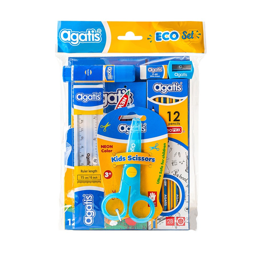 

Agatis Paket Alat Tulis/Stationery Set/ Paket Mewarnai Eco Kids Coloring Set 2